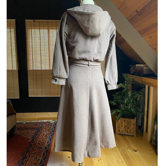Very Vintage Wool Duster Coat with Hood - Picture 6 of 12